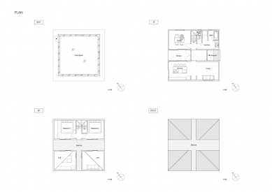 Dům Kumagaya - Půdorysy - foto: CHOP+ARCHI