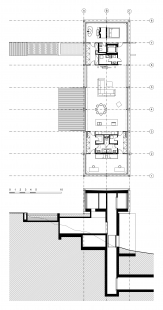 Vila Sidonius - Půdorys a řez