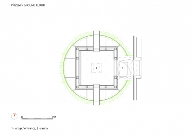 Sauna Kupka - Půdorys - foto: A1Architects