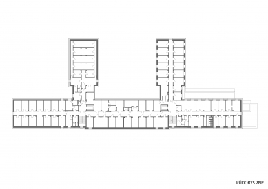 Rekonstrukce provozního objektu Fyziologického a Mikrobiologického ústavu AV ČR - Půdorys 2NP