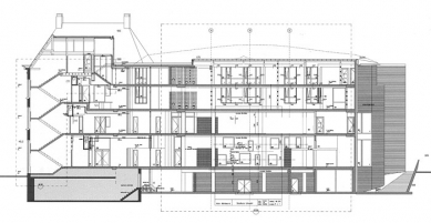 Rekonstrukce a rozšíření radnice v Utrechtu - Řez - foto: © EMBT Arquitects Associats