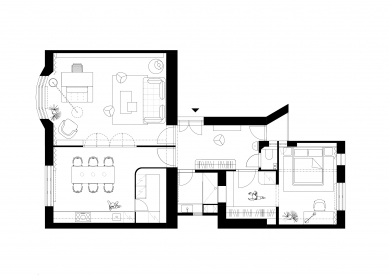 Apartment Letná - Floor plan – current state