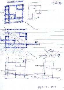 Rodinný dům Raumplan - Skici - foto: Alberto Campo Baeza
