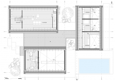 Dům u řeky - Půdorys patra - foto: STOPROCENT Architekci