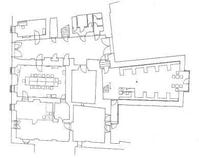 Rekonstrukce a úprava rodného domu Josefa Hoffmanna - Půdorys - foto: Atelier Brno