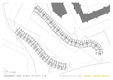 Barrandez-vous I - Půdorys 2.np - foto: under-construction architects