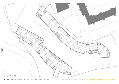 Barrandez-vous I - Půdorys 1.pp - foto: under-construction architects