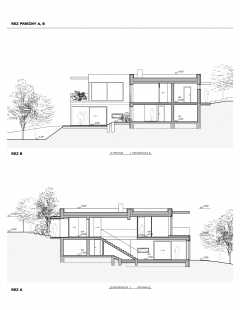 Rodinný dom na Jeséniovej ulici - Řezy - foto: architekti SPDe 