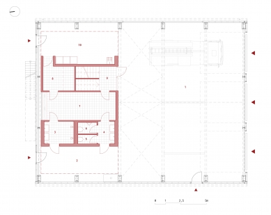 Jirčany Fire Station - Floor plan 1st floor