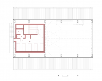 Jirčany Fire Station - Floor plan 2nd floor