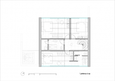 Pine Challet - Půdorys 2.np - foto: LENarchitekti