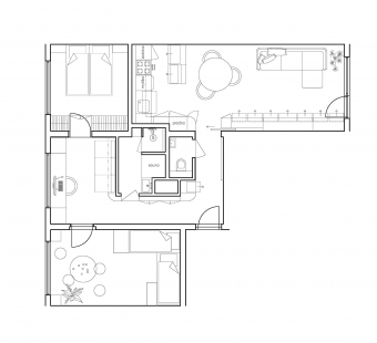 Green Apartment - Floor plan – current state