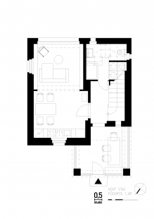 Reconstruction of a First Republic house in a picturesque valley - Ground plan 1st floor