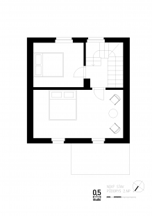 Reconstruction of a First Republic house in a picturesque valley - Floor plan 2nd floor