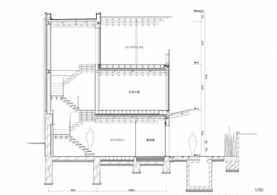 AEAJ Green Terrace - Příčný řez - foto: Kengo Kuma & Associates