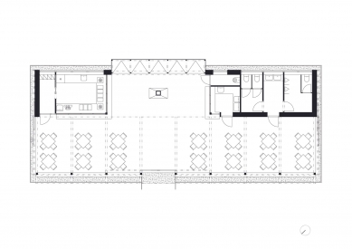 Letní terasa v zoologické zahradě Zlín v Lešné - Půdorys - foto: Studio New Work 