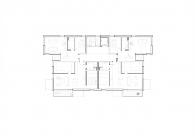 Podun Apartment Building - Floor plan 2nd floor - foto: Kuklica Smerek architekti