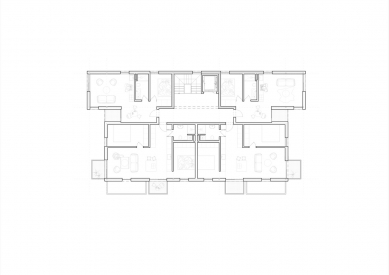 Podun Apartment Building - Floor plan 3rd floor - foto: Kuklica Smerek architekti