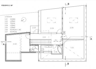 Rodinný dům manželů Barboříkových - 2NP - foto: NEW WORK