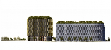 New construction of the AFI Vokovice administrative building - View