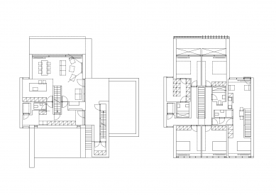 Sky City Villas - projekt - Vila C - půdorysy - foto: Ivan Kroupa architekti