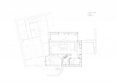 Summer Apartment Malenice - Floor plan 2nd floor – current state