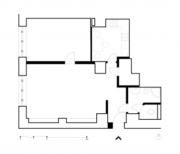 Kreatívny ateliér - Půdorys – původní stav