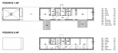 Rodinný dům v Ostravě-Heřmanicích - Půdorysy - foto: Atelier 38