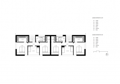 Weekend houses Jizera Mountains - Floor plan 2nd floor - foto: Prodesi/Domesi