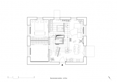 Reconstruction of a loft apartment in the Pink Mill project - Floor plans of the apartment - foto: Kilo / Honč