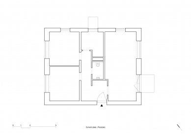 Reconstruction of a loft apartment in the Pink Mill project - <html>Půdorys původního stavu</html> - foto: Kilo / Honč