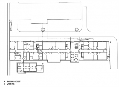 Pavilon Hygieny VFU v Brně - 1NP - foto: Architektonická kancelář Burian - Křivinka