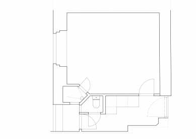 Painter’s Apartment Renovation - Floor plan of the apartment - original condition - foto: Plus One Architects