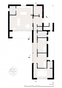 Lameira House - Ground floor layout - foto: João Pedro Pedrosa - Arquitectos