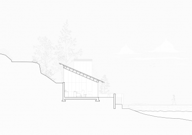 Chata Nøtterøy - Příčný řez - foto: R21 Arkitekter