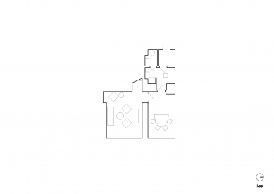 Offices Without Phrases - Floor plan 1st basement - foto: DELICODE s.r.o.