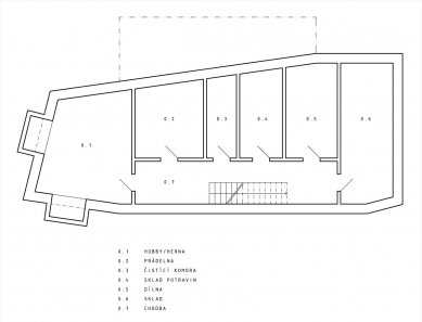 Modrý dům v Klánovicích - Suterén - foto: Vyšehrad atelier