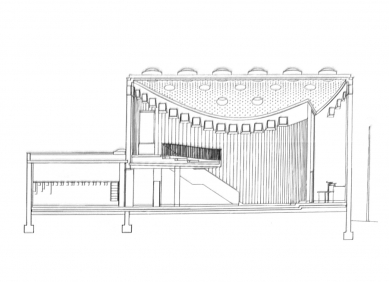 Protestant church Klosterneuburg - Longitudinal section