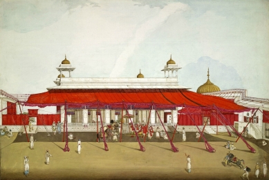 Serpentine Gallery Pavilion 2025 - Ceremoniální stan Shamiana sloužící ke slavnostnímu shromáždění v jižní Asii