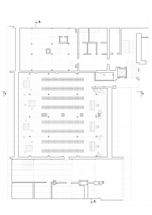Interiér Krajskej knižnice P. O. Hviezdoslava v Prešove - Půdorys 3.np - foto: DOXA & bistan architekti