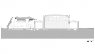Serpentine North Gallery - Řez - foto: Zaha Hadid Architects