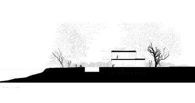 Holiday Home on the Lake Balaton - Longitudinal section - foto: építész stúdió kft