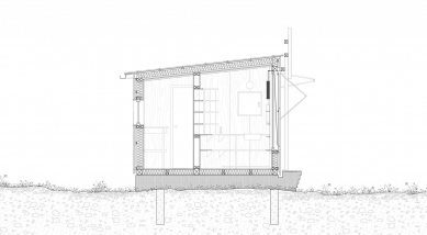 Zahrádkářská chata - Řez - foto: Meier Unger Architekten