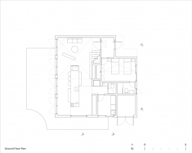 Dům Humo - Půdorys přízemí - foto: Iván Bravo Arquitectos