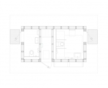 Veřejné toalety v parku - Půdorys - foto: Naumann Wasserkampf Architekten
