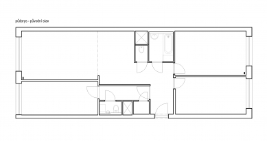 In the waterfall - Floor plan – original state