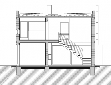 Rodinný dům MUDr. Stacha - Řez - foto: Atelier 38