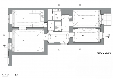 Apartment by the waterfront - Floor plan of the apartment - original state - foto: DDAANN