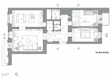 Apartment by the waterfront - Floor plan of the apartment - design - foto: DDAANN