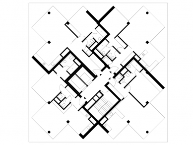 Central Park Praha - Ground plan of a typical floor